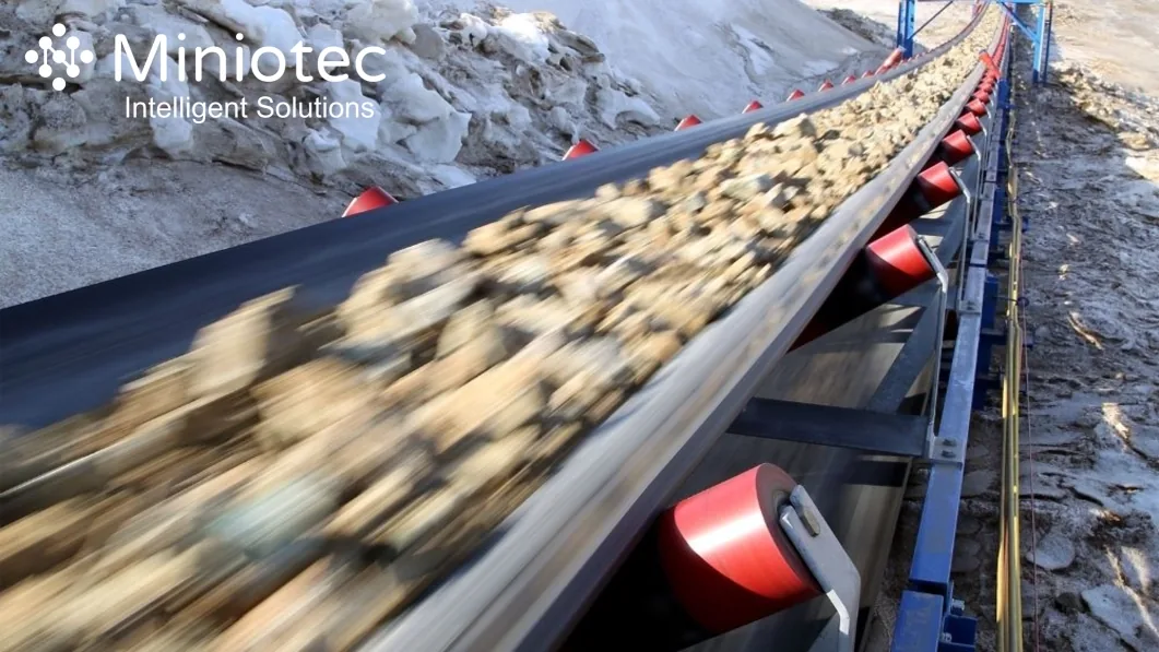 Conveyor belts transporting abrasive materials, like iron ore, are prone to wear over time - Miniotec