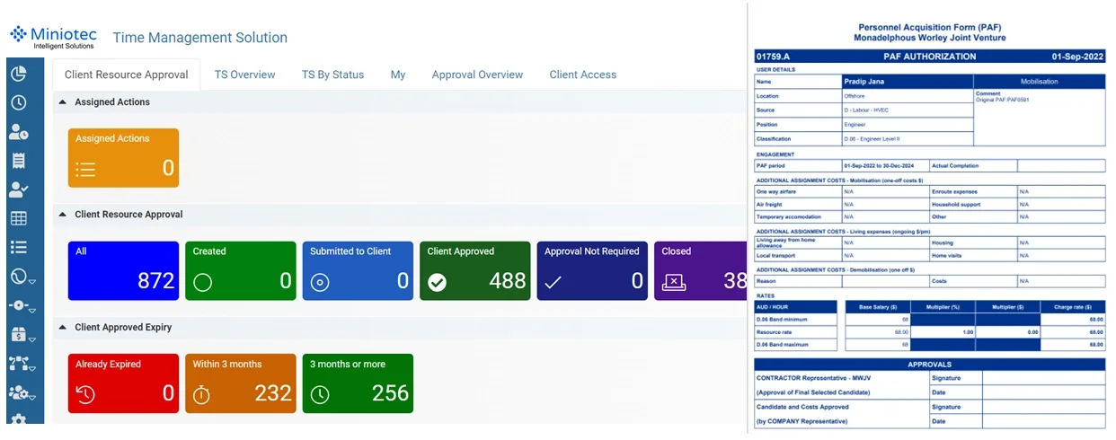 Integration and automation hub mapping purchase orders and schedules to cost codes